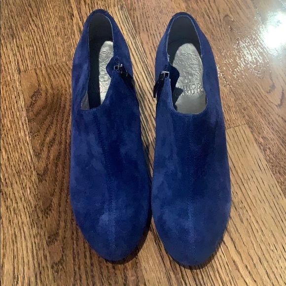 VINCE CAMUTO ‘HAMIL’ BLUE SUEDE WEDGE BOOTIE - Picture 5 of 9